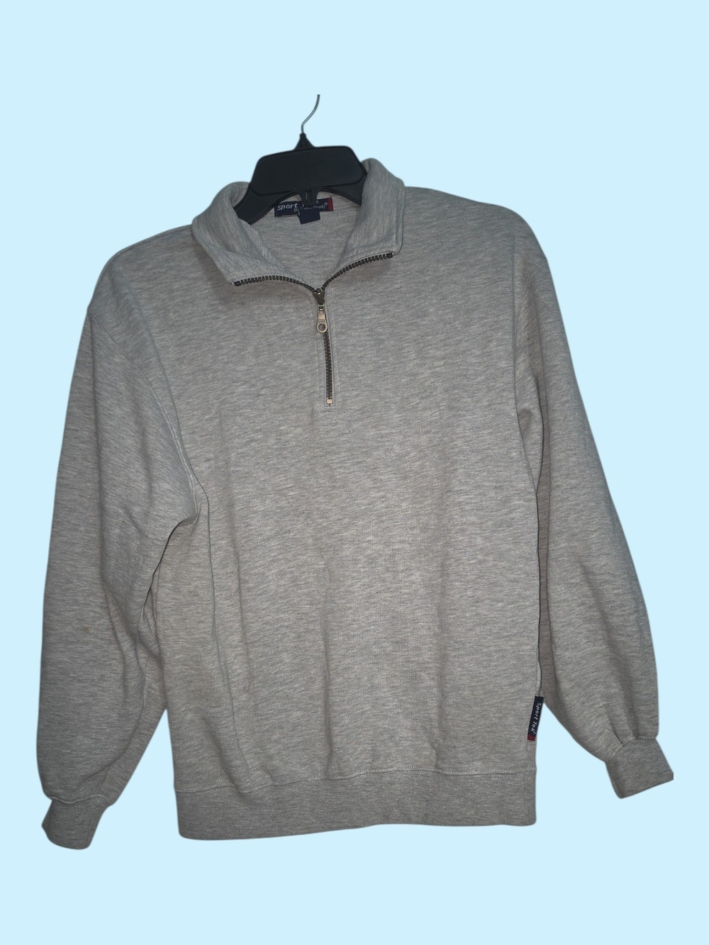 Sport-Tek Men’s Light Gray Half-Zip Pullover